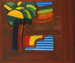 Howard Hodgkin, In A Hotel Garden 1974 reproduction peinte à la main