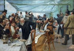Hugo Birger Lunch At Restaurant Ledoyen reproduction peinte à la main