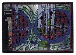 Peinture sur toile de Hundertwasser A Rainy Day On The Regentag reproduction peinte à la main