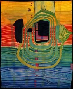 Peinture sur toile de Hundertwasser Dawn Tapestry Weaver Hilde Absalon reproduction peinte à la main