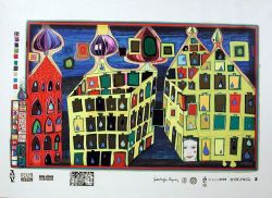 Peinture sur toile de Hundertwasser It Hurts To Wait With Love If Love Is Somewhere Else reproduction peinte à la main