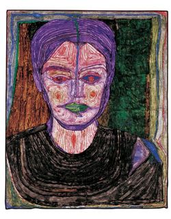 Peinture sur toile de Hundertwasser Moroccan Jewess reproduction peinte à la main
