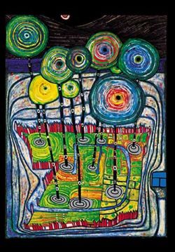 Peinture sur toile de Hundertwasser Park reproduction peinte à la main