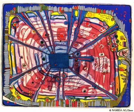 Hundertwasser Rain Of Blood Is Falling Into The Garden