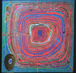 Peinture sur toile de Hundertwasser The Big Way reproduction peinte à la main