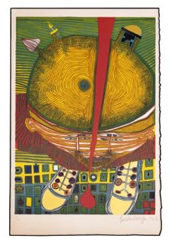 Peinture sur toile de Hundertwasser The Boy With The Green Hair reproduction peinte à la main