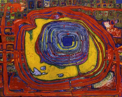 Hundertwasser The Tower Of Babel Pierces The Sun