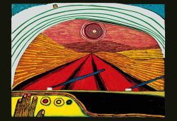 Peinture sur toile de Hundertwasser The Way To You reproduction peinte à la main