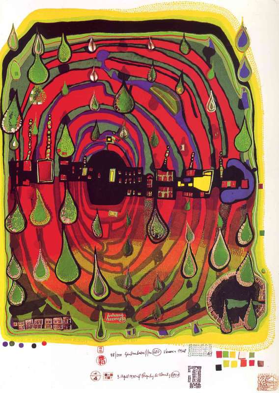 Hundertwassser Sad Not So Sad Is Rainshine - From Rainday On A Rainy Day
