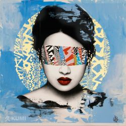 Peinture sur toile de Hush, Blue Halo reproduction peinte à la main