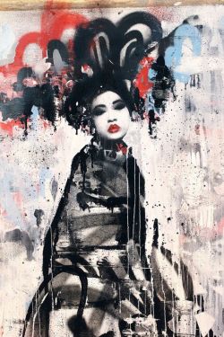 Peinture sur toile de Hush, Kiss Me reproduction peinte à la main