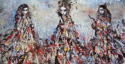 Peinture sur toile de Hush, Sirènes reproduction peinte à la main