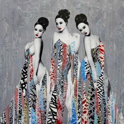 Peinture sur toile de Hush, The Triplets reproduction peinte à la main