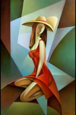 Isaac Feldman Yellow Hat reproduction peinte à la main