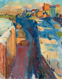 Isaac Grunewald Motiv From Stockholm And Katarinavagen reproduction peinte à la main