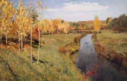 Isaac Levitan, Golden Autumn, 1895 reproduction peinte à la main