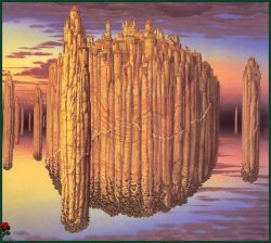 Peinture sur toile de Jacek Yerka - Theory Of Tension reproduction peinte à la main