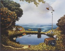 Peinture sur toile de Jacek Yerka Jaccuzi reproduction peinte à la main