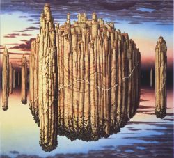 Peinture sur toile de Jacek Yerka String Theory reproduction peinte à la main