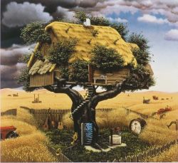 Peinture sur toile de Jacek Yerka The Harvest Frenzy reproduction peinte à la main