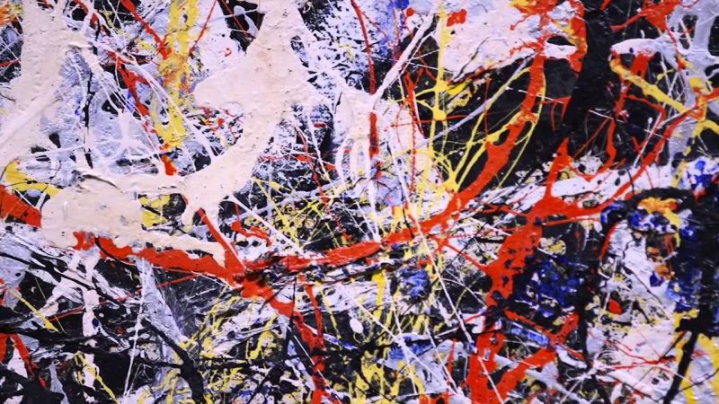 Jackson Pollock Blue Poles - Number 11 1952 - detail