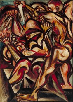 Peinture sur toile de Jackson Pollock Naked Man With Knife Ca. 1938-1940 reproduction peinte à la main