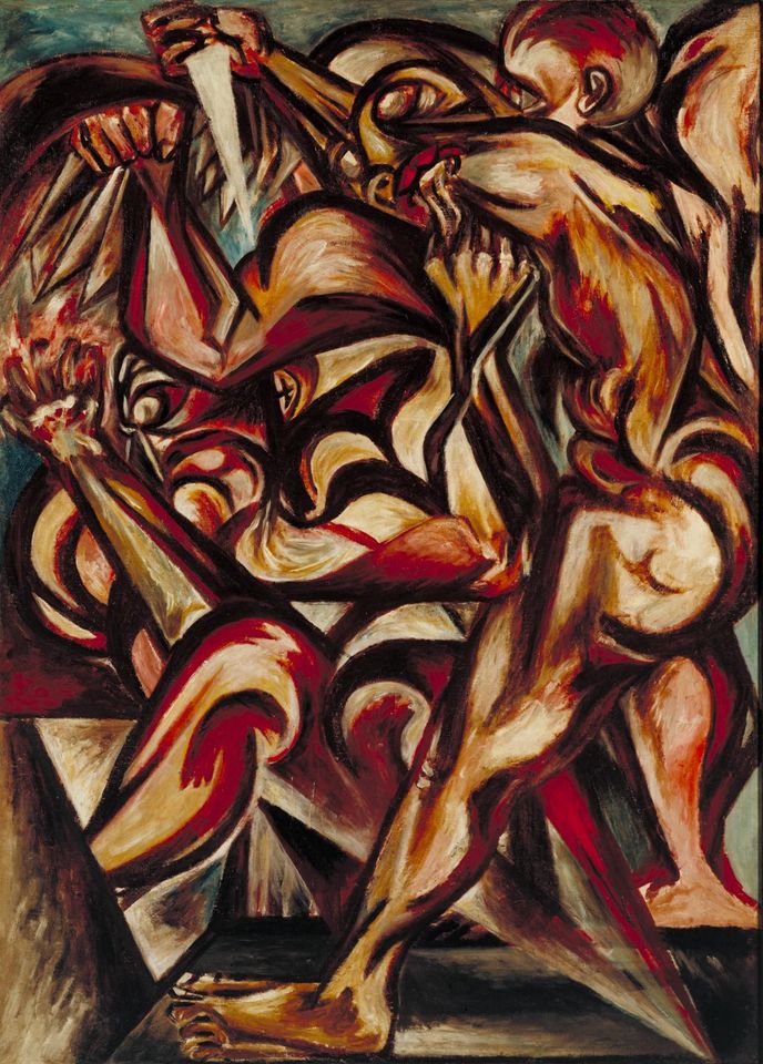 Jackson Pollock Naked Man With Knife Ca. 1938-1940