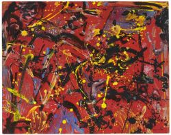 Peinture sur toile de Jackson Pollock Red Composition 1946 reproduction peinte à la main