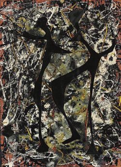 Peinture sur toile de Jackson Pollock Rhythmical Dance 1948 reproduction peinte à la main