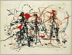 Peinture sur toile de Jackson Pollock Untitled C. 1948-49 reproduction peinte à la main