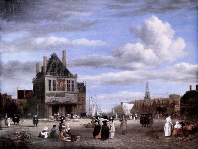 Jacob van Ruisdael, The Dam Square in Amsterdam, ca. 1670
