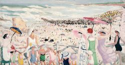 Peinture sur toile de Jacqueline Marval, Biarritz, 1923 reproduction peinte à la main