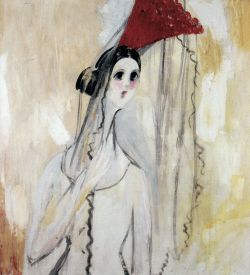 Peinture sur toile de Jacqueline Marval, Espagnole à Biarritz, c 1925 reproduction peinte à la main