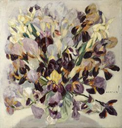 Peinture sur toile de Jacqueline Marval, Gerbe d'Iris, 1922 - 1925 reproduction peinte à la main