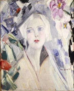 Peinture sur toile de Jacqueline Marval, La Belle Gretchen, c 1925 reproduction peinte à la main