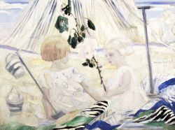 Peinture sur toile de Jacqueline Marval, La Belle Rose, 1923 - 1925 reproduction peinte à la main