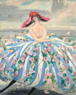 Peinture sur toile de Jacqueline Marval, La Danseuse de Notre-Dame, 1921 reproduction peinte à la main