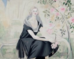 Peinture sur toile de Jacqueline Marval, La Mystérieuse, 1922 reproduction peinte à la main