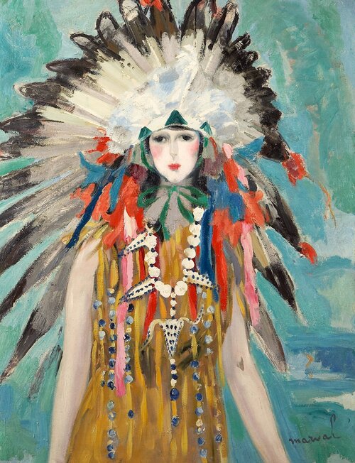Jacqueline Marval, La Reine des Sioux (portrait de Madame Georges Meunier), 1923