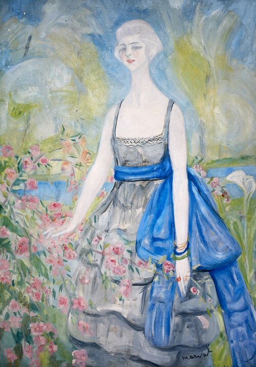 Jacqueline Marval, Mélisande au Jardin ou Portrait de Madame Fenaille, 1921