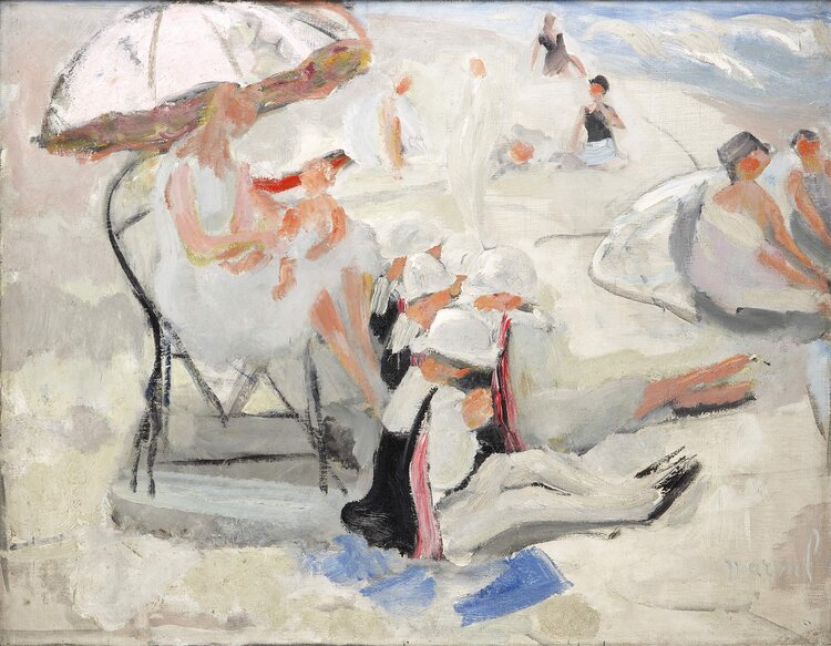 Jacqueline Marval, Sur la Plage, Mère et Enfant
