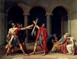 Peinture sur toile de Jacques-louis David Le Serment Des Horaces reproduction peinte à la main