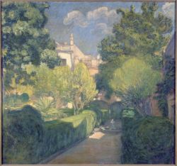 Javier de Winthuysen y Losada, Garden of the Cepero Family, 1912 reproduction peinte à la main