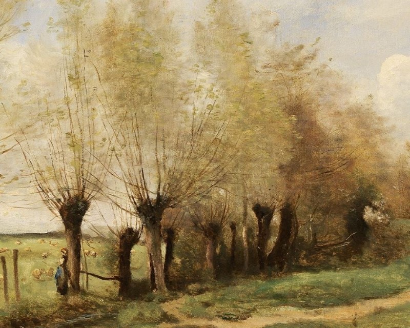 Jean-baptiste Camille Corot, The Willow Grove 1870