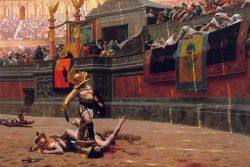 Jean-leon Gerome Pollice Verso reproduction peinte à la main