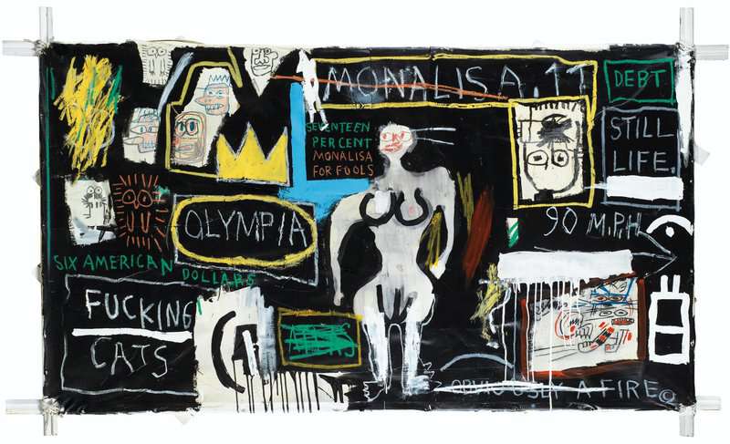Jean-michel Basquiat Crown Hotel - Mona Lisa Black Background 1982