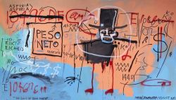 Peinture sur toile de Jean-michel Basquiat The Guilt Of Golden Teeth 1982 reproduction peinte à la main