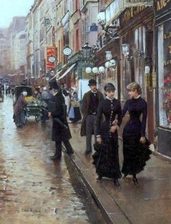 Jean Beraud The Walk reproduction peinte à la main