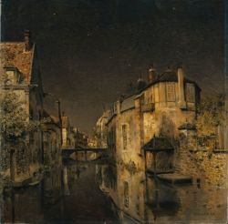 Jean Charles Cazin Minuit reproduction peinte à la main