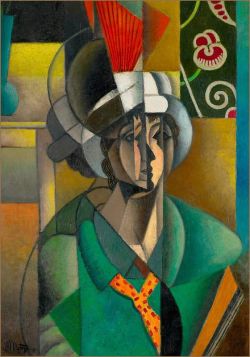 Jean Metzinger Woman With Fan reproduction peinte à la main